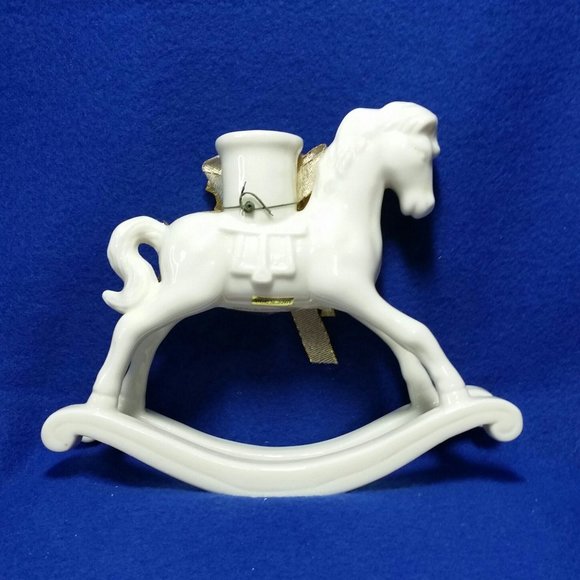 Christmas Rocking Horse Candlestick Holder Home For The Holidays Collection - Picture 5 of 10